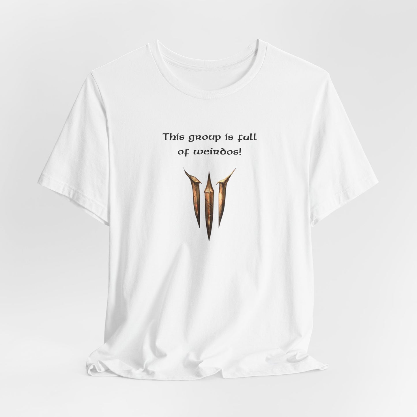 BG3 Astarion Tee: 'This Group Is Full of Weirdos!' - Baldur's Gate 3 Unisex Shirt for Video Gamers, DND gift, Nerds, Dungeons and Dragons