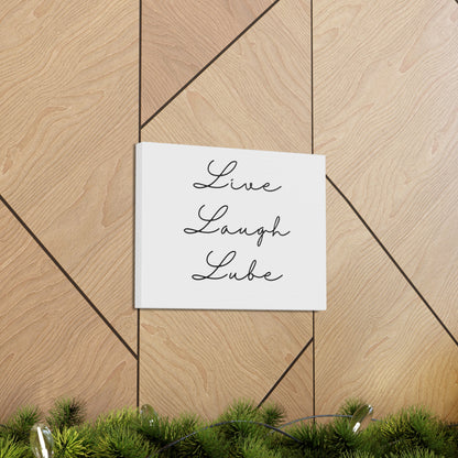 Funny Art Canvas: "Live Laugh Lube" - A Witty Print for the Unconventional Decorator - Subtle Home Decor - Ivy Toller Designs