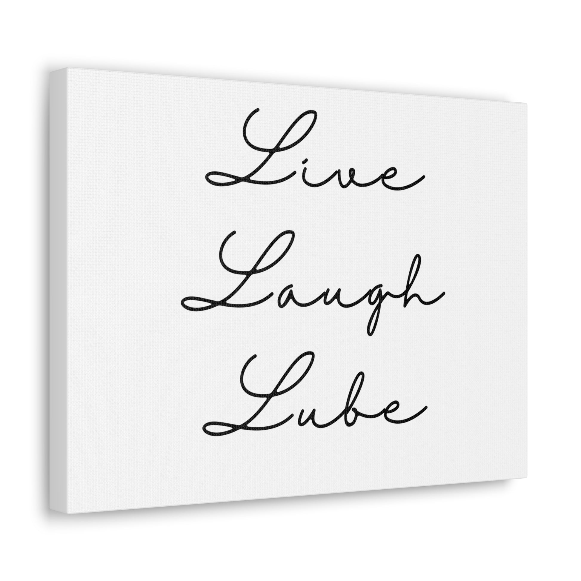 Funny Art Canvas: "Live Laugh Lube" - A Witty Print for the Unconventional Decorator - Subtle Home Decor - Ivy Toller Designs