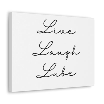 Funny Art Canvas: "Live Laugh Lube" - A Witty Print for the Unconventional Decorator - Subtle Home Decor - Ivy Toller Designs