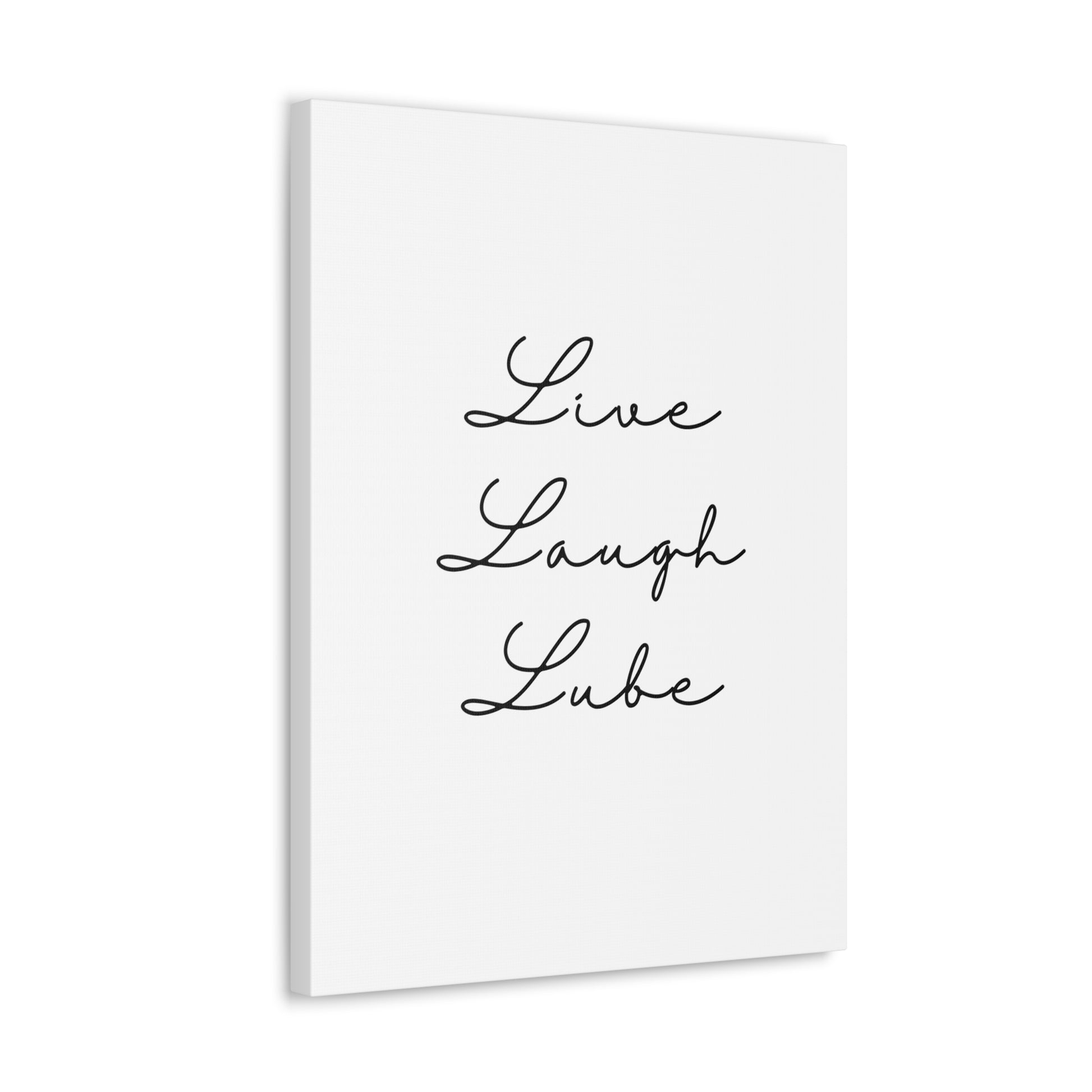 Funny Art Canvas: "Live Laugh Lube" - A Witty Print for the Unconventional Decorator - Subtle Home Decor - Ivy Toller Designs