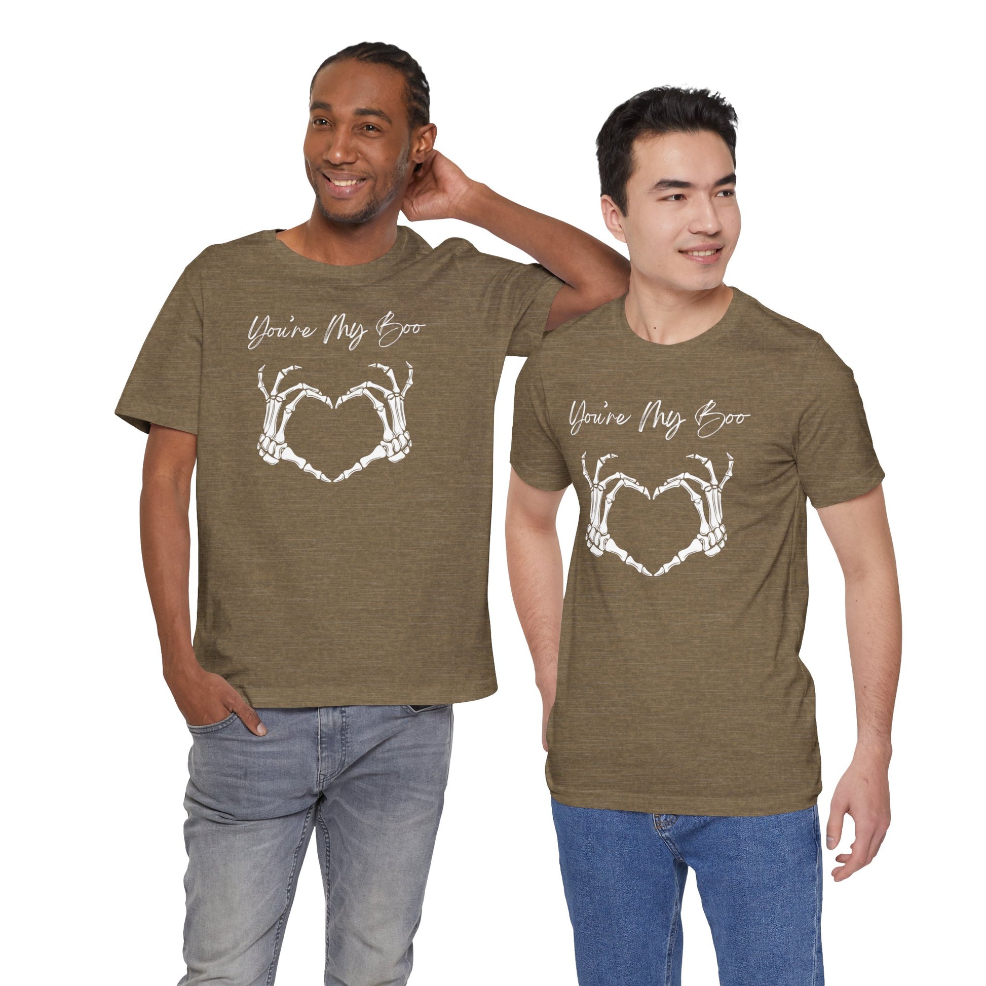 Cute "You're My Boo" Couples Halloween Shirt, Matching Tee for Boyfriend, Girlfriend, Husband, Wife, Holiday Gift, Skeleton Heart Design - Ivy Toller Designs