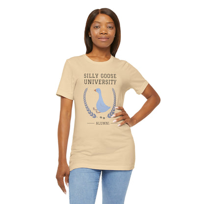 Funny "Silly Goose University Alumni" Tee Shirt: A Great Gift for the Weird and Essential Silly Goose in Your Life. Comes in Sweatshirt Too!