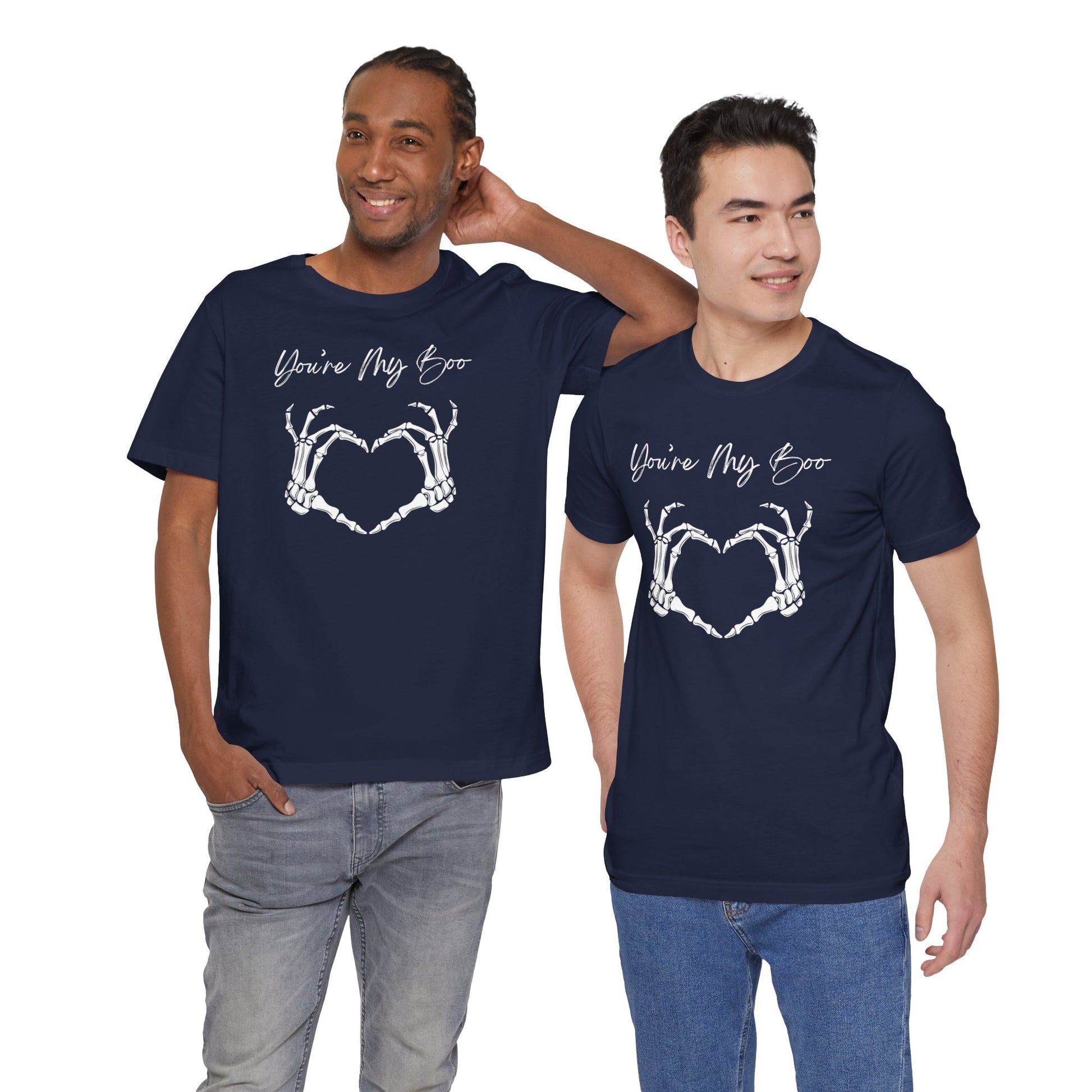 Cute "You're My Boo" Couples Halloween Shirt, Matching Tee for Boyfriend, Girlfriend, Husband, Wife, Holiday Gift, Skeleton Heart Design - Ivy Toller Designs