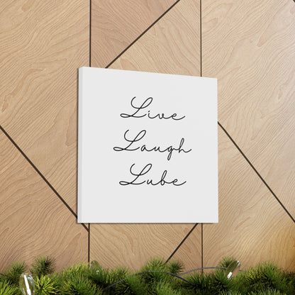 Funny Art Canvas: "Live Laugh Lube" - A Witty Print for the Unconventional Decorator - Subtle Home Decor - Ivy Toller Designs