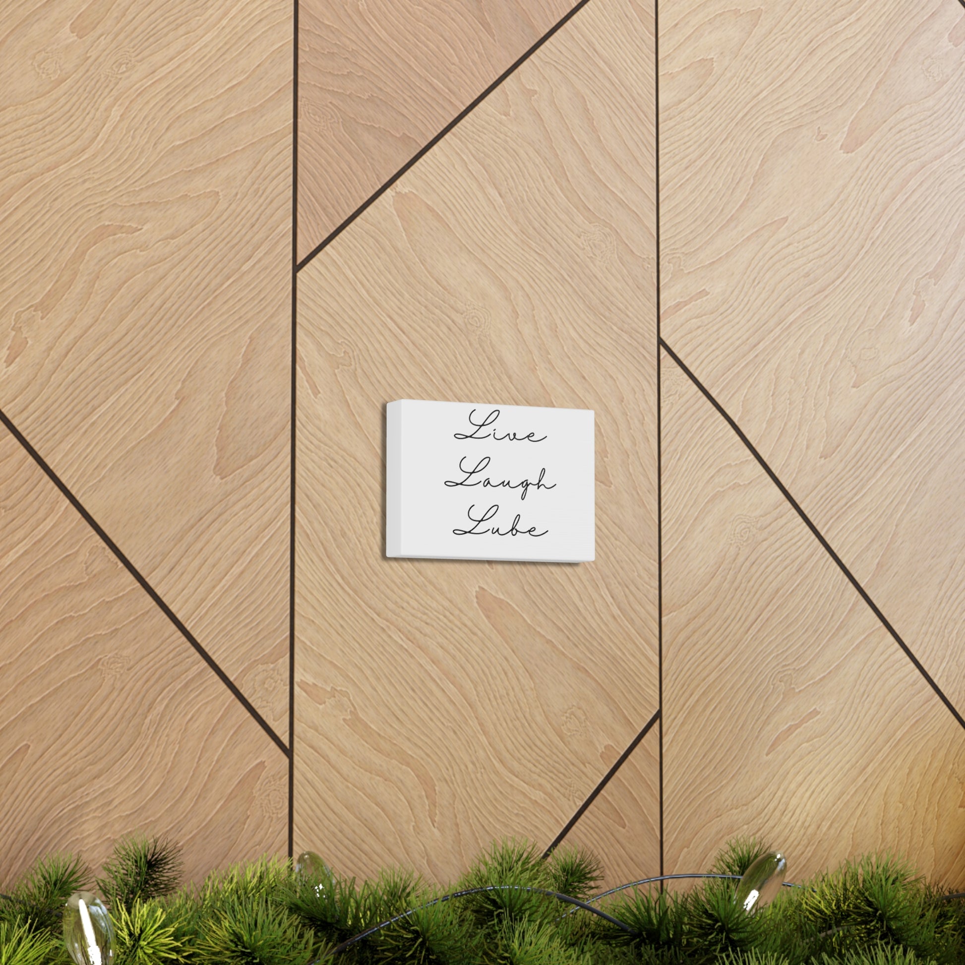 Funny Art Canvas: "Live Laugh Lube" - A Witty Print for the Unconventional Decorator - Subtle Home Decor - Ivy Toller Designs