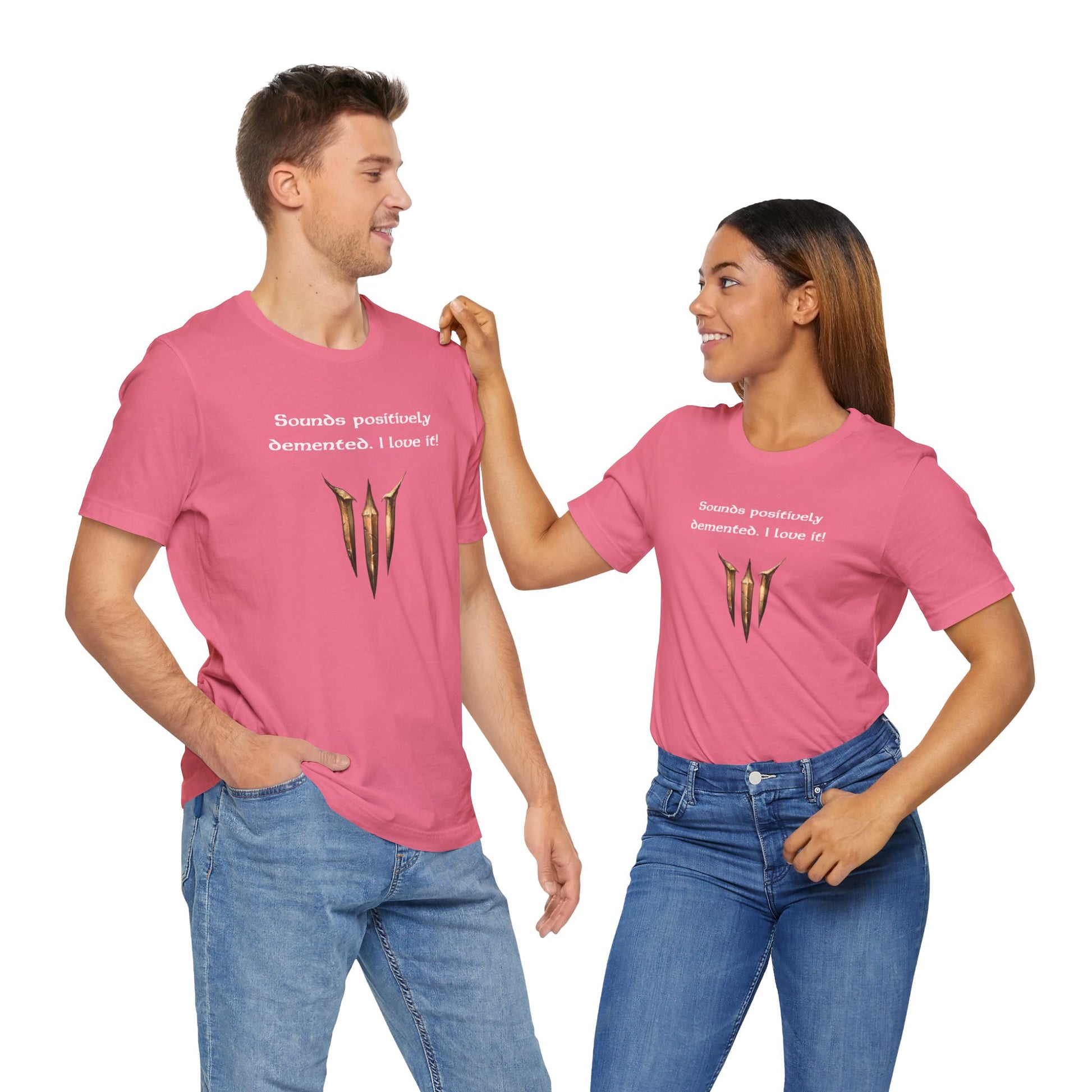 BG3 Astarion Tee: 'Sounds Positively Demented. I Love It!' Baldur's Gate 3 Unisex Shirt for Video Gamers, DND gifts, Dungeons and Dragons - Ivy Toller Designs