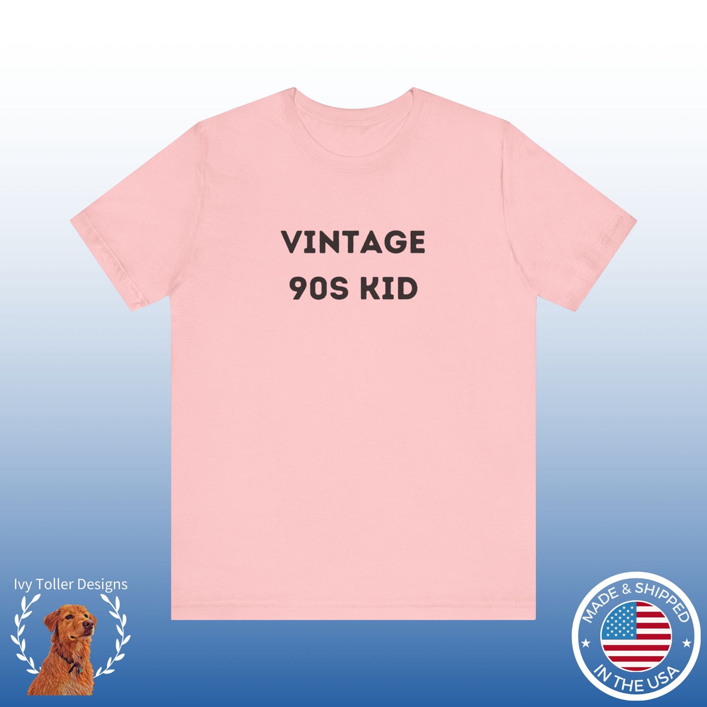 Funny 'Vintage 90s Kid' Shirt | 90s Kids, Vintage, + Millennials - Makes a Great Gift! Wear Your Values | Humorous Opinion Fashion