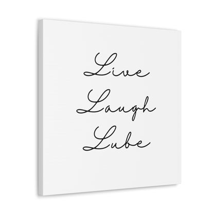 Funny Art Canvas: "Live Laugh Lube" - A Witty Print for the Unconventional Decorator - Subtle Home Decor - Ivy Toller Designs