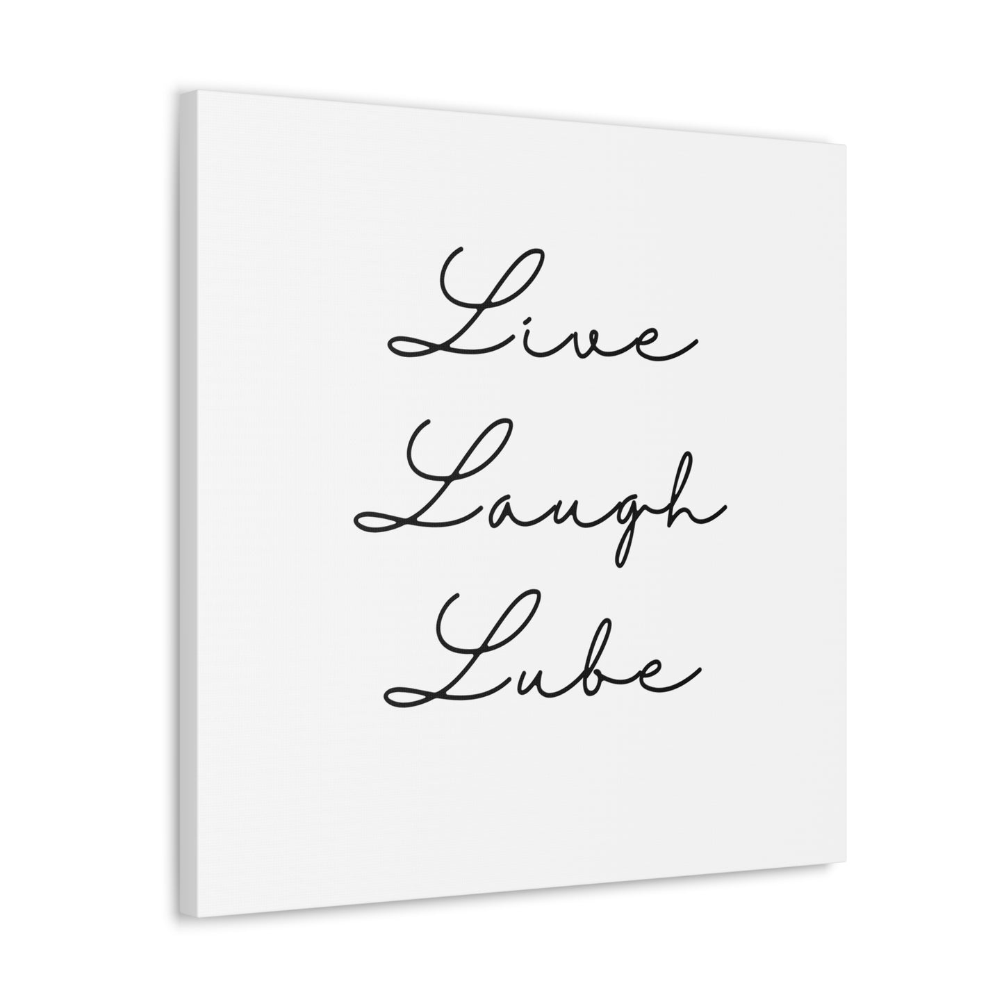 Funny Art Canvas: "Live Laugh Lube" - A Witty Print for the Unconventional Decorator - Subtle Home Decor - Ivy Toller Designs