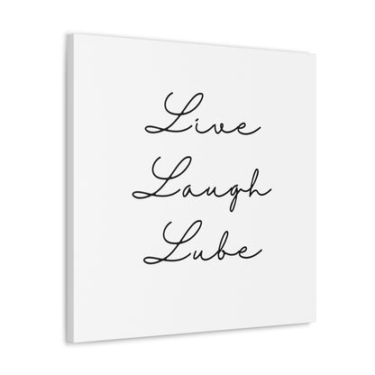 Funny Art Canvas: "Live Laugh Lube" - A Witty Print for the Unconventional Decorator - Subtle Home Decor - Ivy Toller Designs