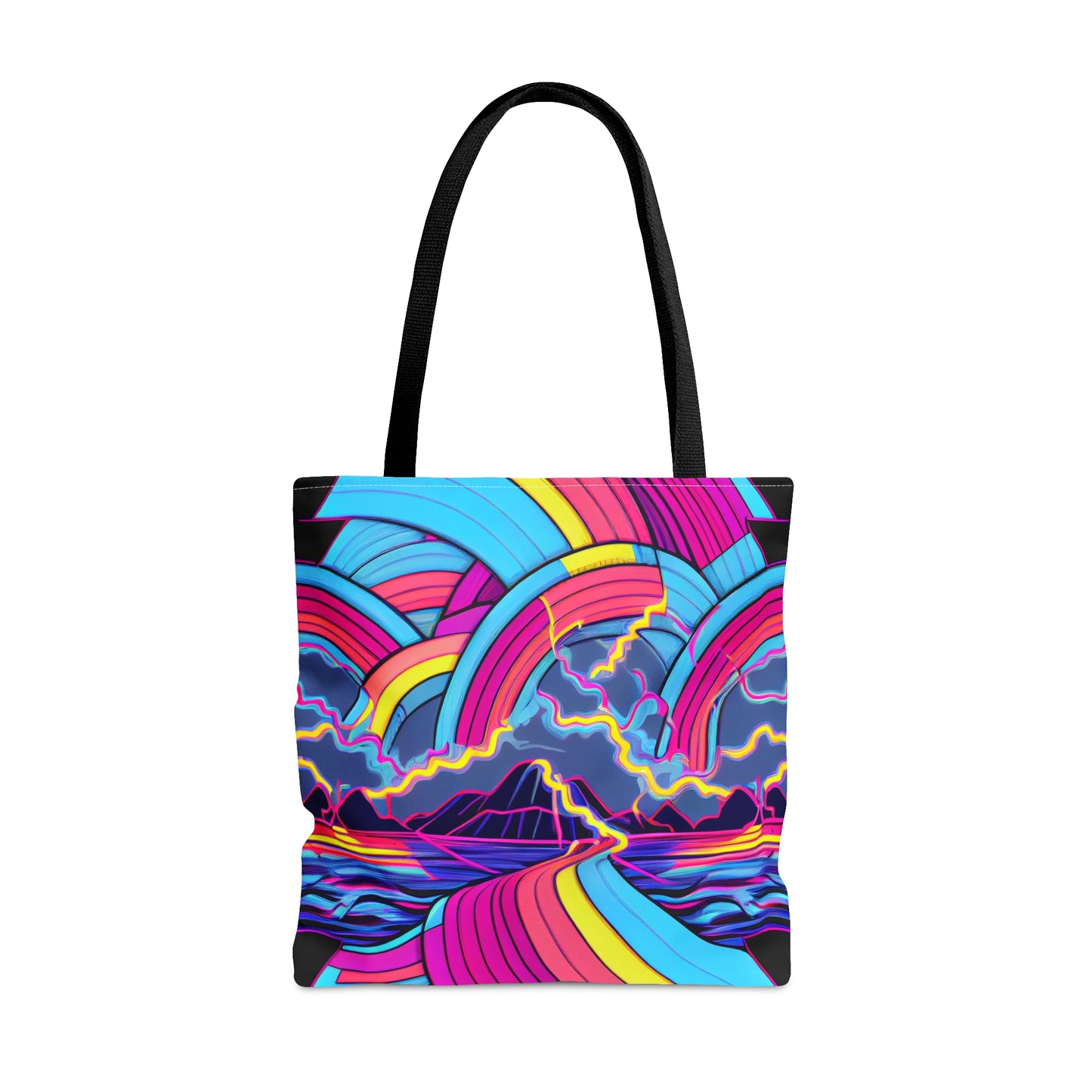 Custom Vaporwave Canvas Tote Bag | Cool Synthwave Neon Aesthetic | FREE shipping! | Perfect Gift for Her - Ivy Toller Designs