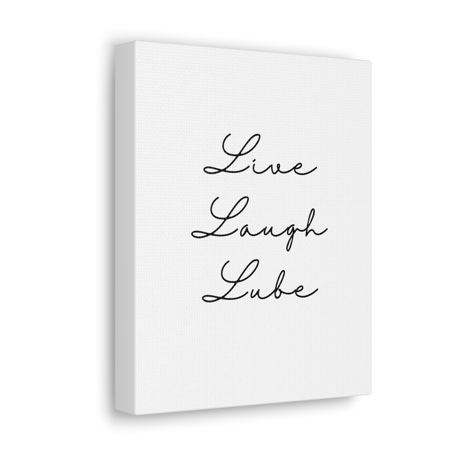 Funny Art Canvas: "Live Laugh Lube" - A Witty Print for the Unconventional Decorator - Subtle Home Decor - Ivy Toller Designs