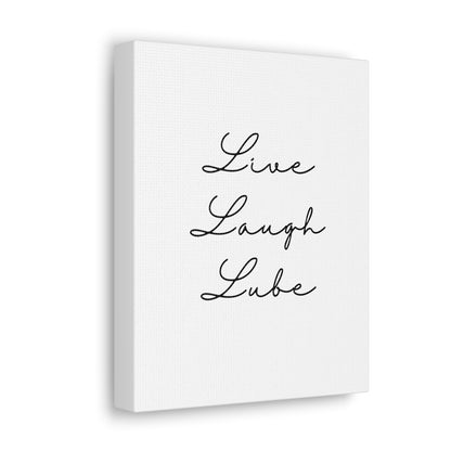 Funny Art Canvas: "Live Laugh Lube" - A Witty Print for the Unconventional Decorator - Subtle Home Decor - Ivy Toller Designs