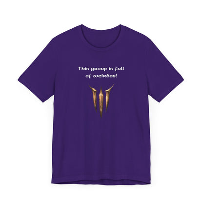 BG3 Astarion Tee: 'This Group Is Full of Weirdos!' - Baldur's Gate 3 Unisex Shirt for Video Gamers, DND gift, Nerds, Dungeons and Dragons - Ivy Toller Designs