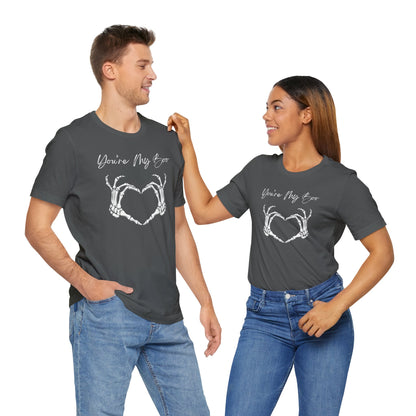 Cute "You're My Boo" Couples Halloween Shirt, Matching Tee for Boyfriend, Girlfriend, Husband, Wife, Holiday Gift, Skeleton Heart Design - Ivy Toller Designs