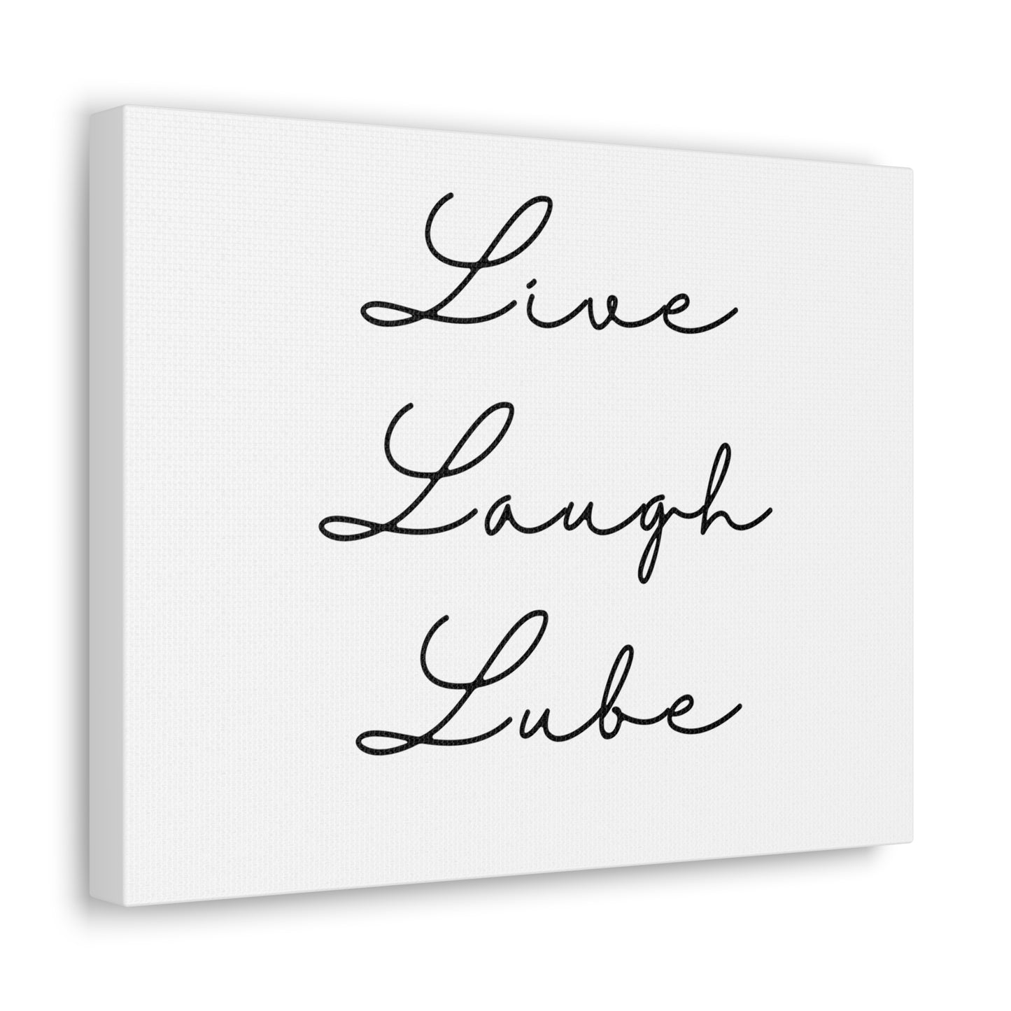 Funny Art Canvas: "Live Laugh Lube" - A Witty Print for the Unconventional Decorator - Subtle Home Decor - Ivy Toller Designs