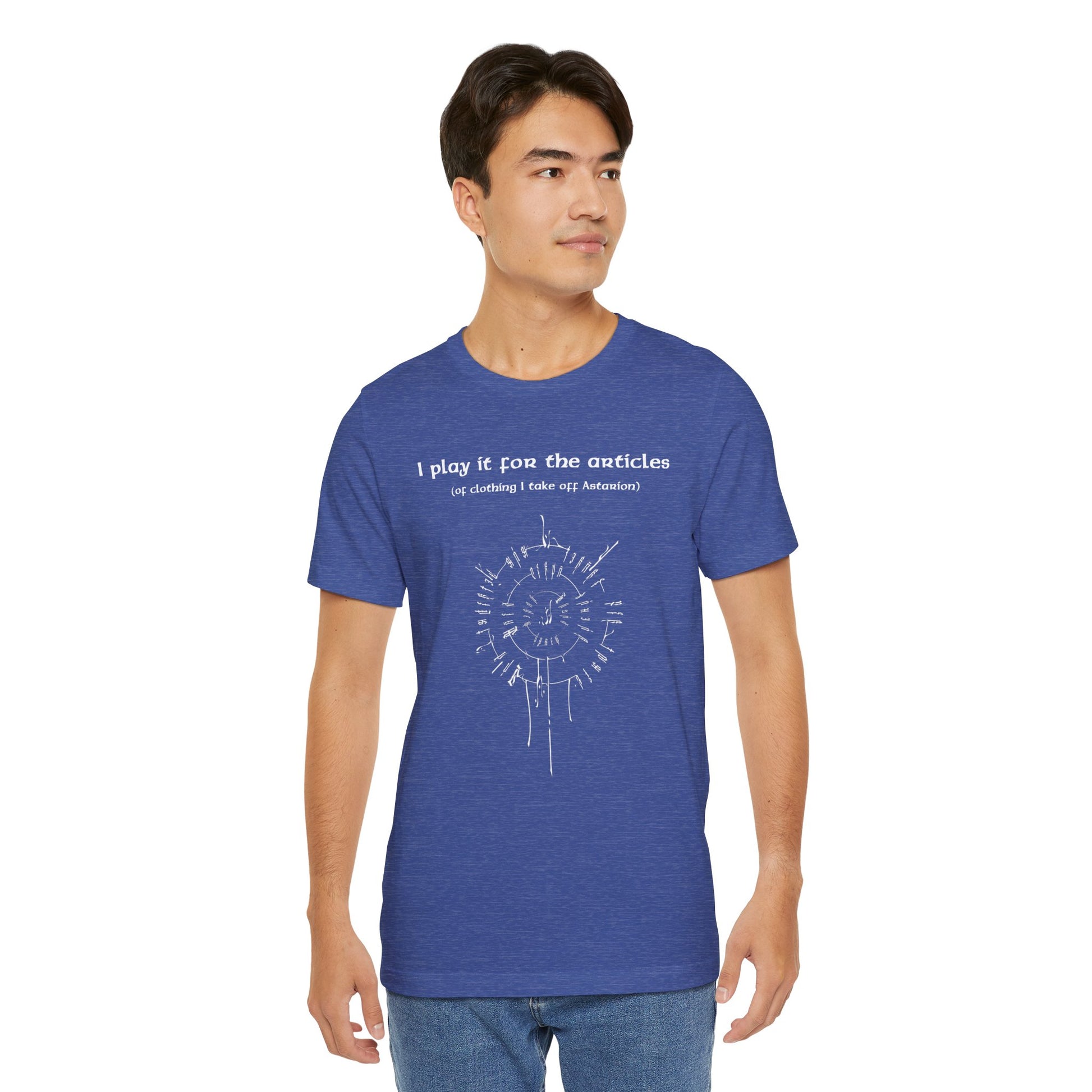 BG3 Tee: 'I Play It For the Articles (of Clothing I Take Off Astarion)' - Baldur's Gate 3 Shirt for Gamers Who Love the Pale Elf, DND Gifts - Ivy Toller Designs