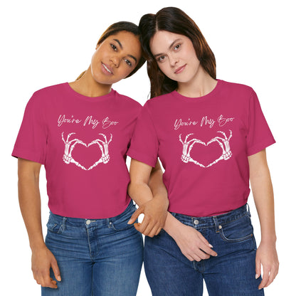 Cute "You're My Boo" Couples Halloween Shirt, Matching Tee for Boyfriend, Girlfriend, Husband, Wife, Holiday Gift, Skeleton Heart Design - Ivy Toller Designs