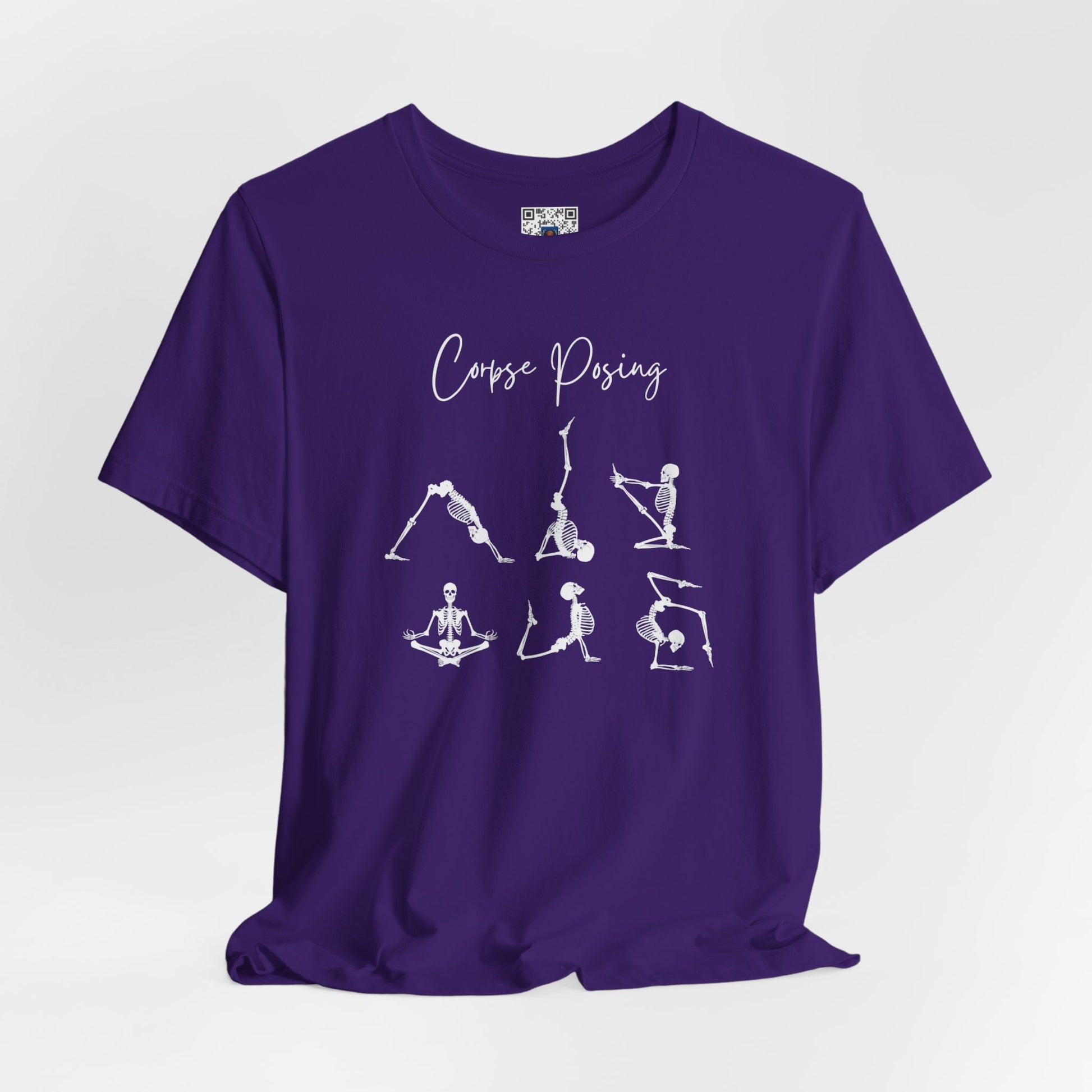 Funny "Corpse Posing" Halloween Shirt, Skeleton Yoga, Spooky Zen Vibes, Holiday Gift, Cute Yoga Tee, Namaste, Yoga Pose, Spoopy, Fun Gift - Ivy Toller Designs