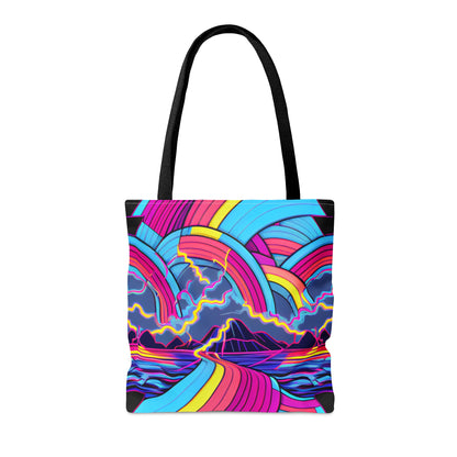 Custom Vaporwave Canvas Tote Bag | Cool Synthwave Neon Aesthetic | FREE shipping! | Perfect Gift for Her - Ivy Toller Designs