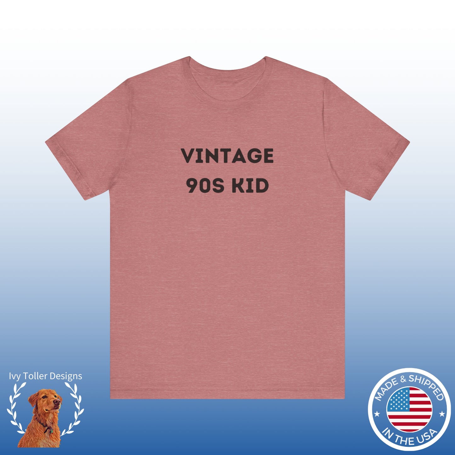 Funny 'Vintage 90s Kid' Shirt | 90s Kids, Vintage, + Millennials - Makes a Great Gift! Wear Your Values | Humorous Opinion Fashion