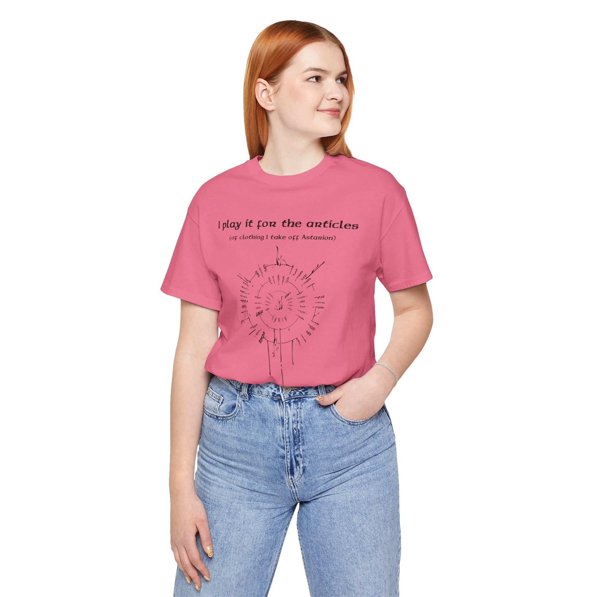 BG3 Tee: 'I Play It For the Articles (of Clothing I Take Off Astarion)' - Baldur's Gate 3 Shirt for Gamers Who Love the Pale Elf, DND Gifts - Ivy Toller Designs