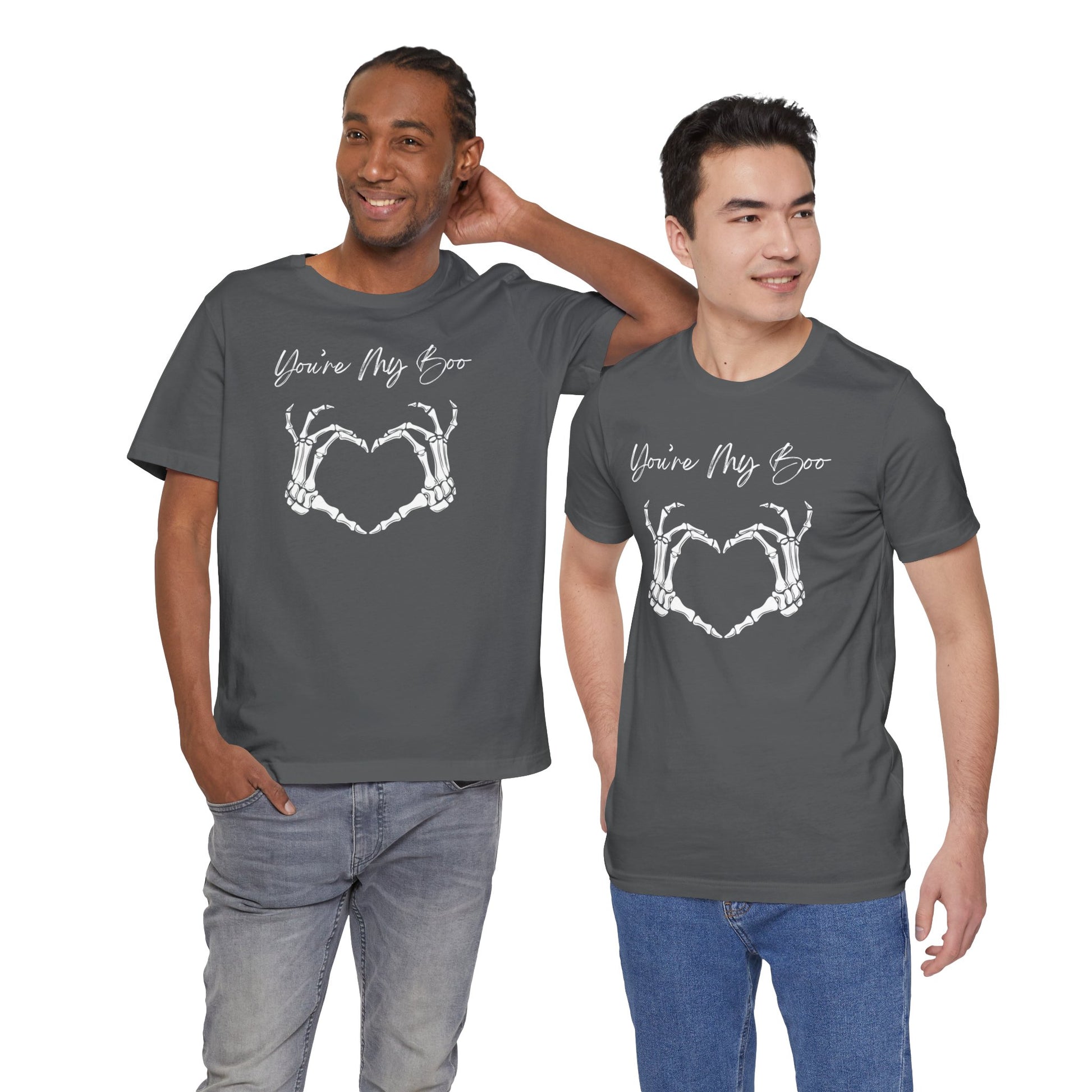 Cute "You're My Boo" Couples Halloween Shirt, Matching Tee for Boyfriend, Girlfriend, Husband, Wife, Holiday Gift, Skeleton Heart Design - Ivy Toller Designs