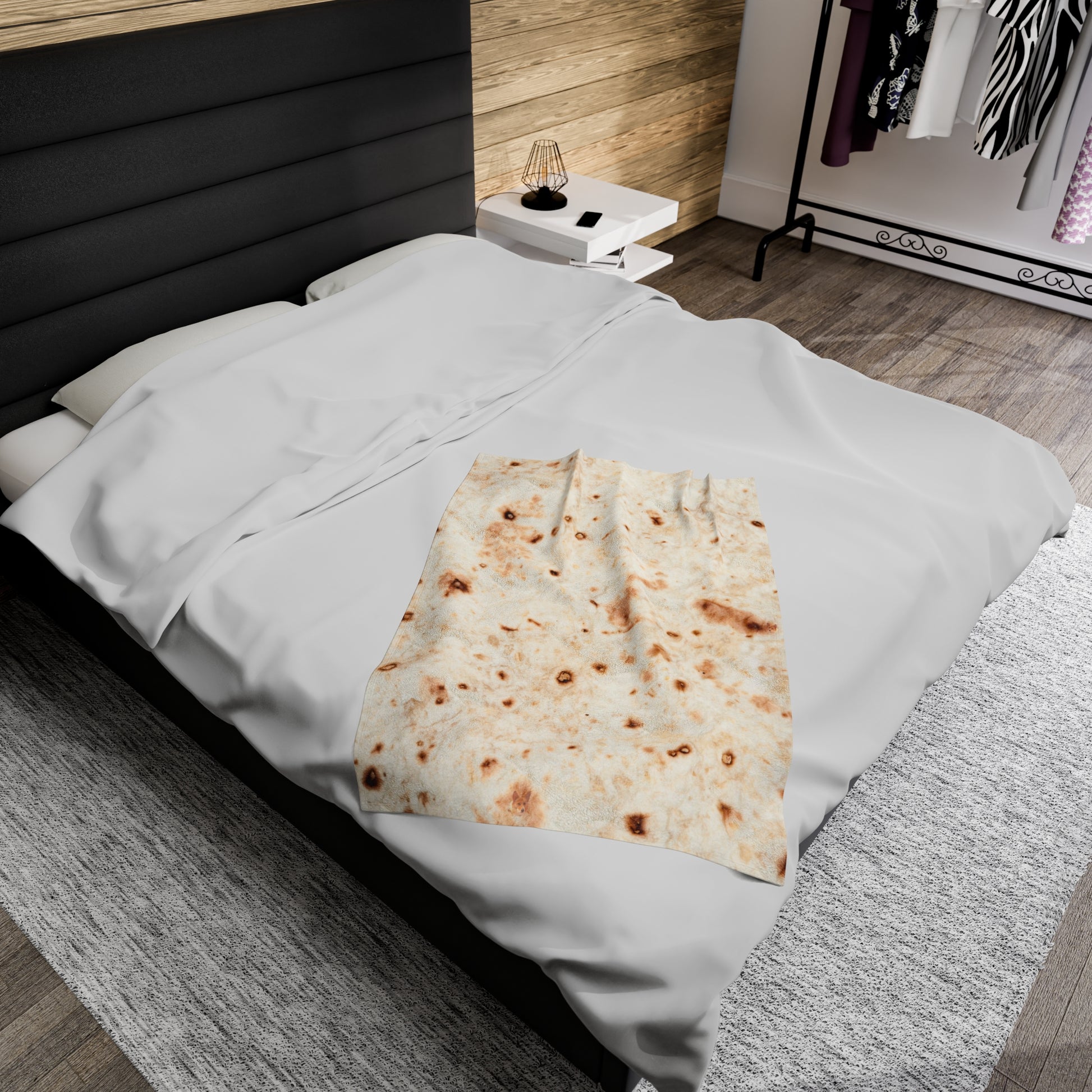 Wrap Up in a Burrito Blanket with Hidden Dog Faces! Soft Velveteen Plush Blanket that Looks Like a Tortilla with Subtle Corgis, Great Gift - Ivy Toller Designs