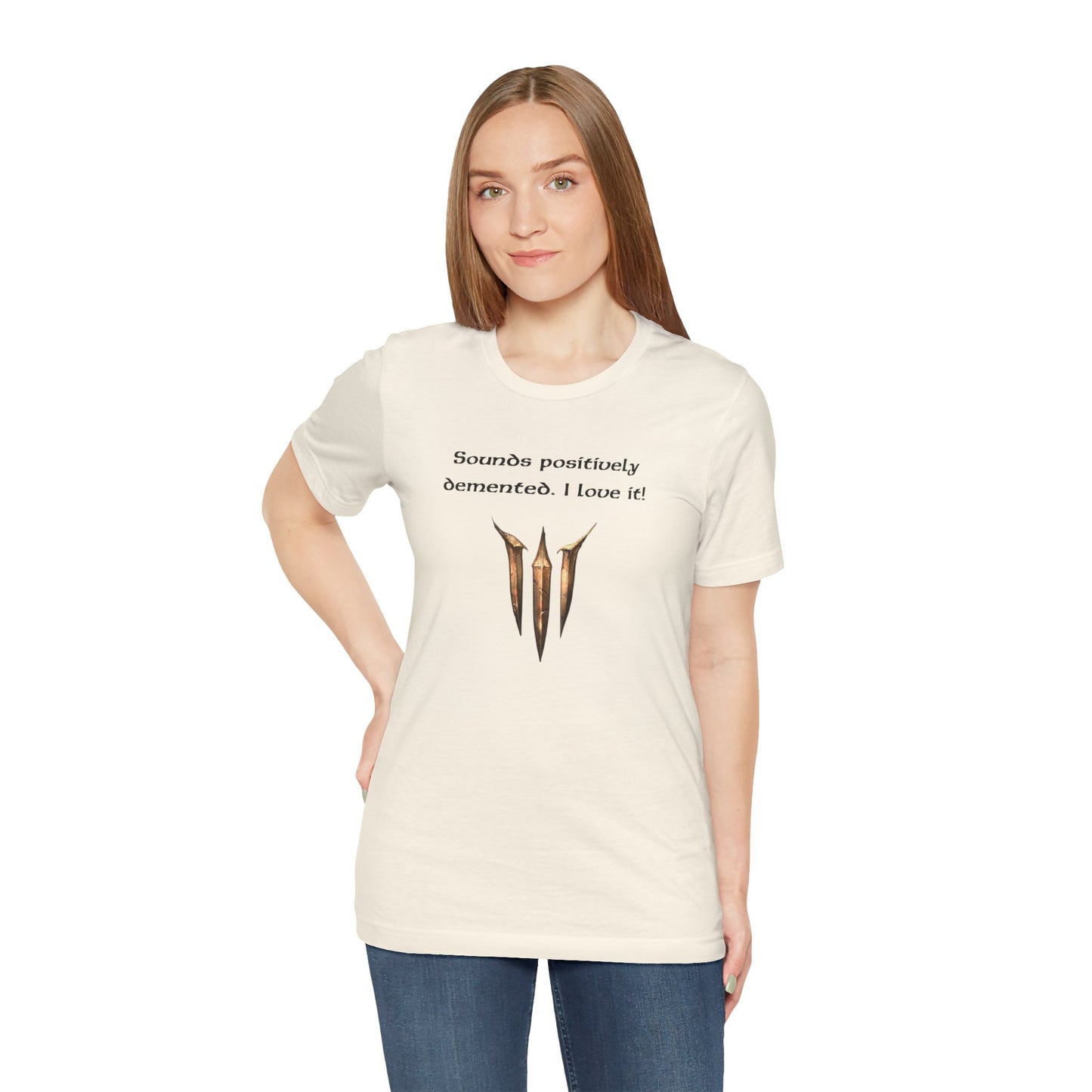 BG3 Astarion Tee: 'Sounds Positively Demented. I Love It!' Baldur's Gate 3 Unisex Shirt for Video Gamers, DND gifts, Dungeons and Dragons - Ivy Toller Designs