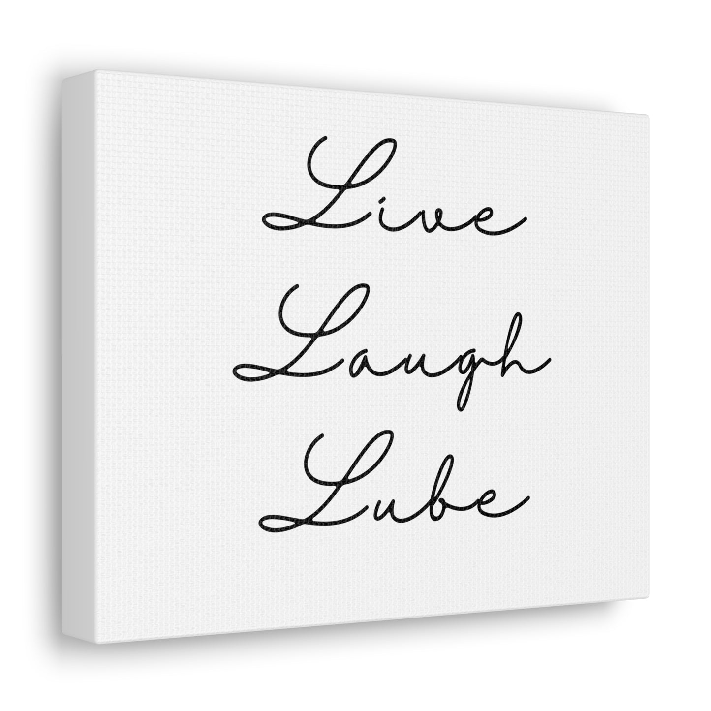 Funny Art Canvas: "Live Laugh Lube" - A Witty Print for the Unconventional Decorator - Subtle Home Decor - Ivy Toller Designs