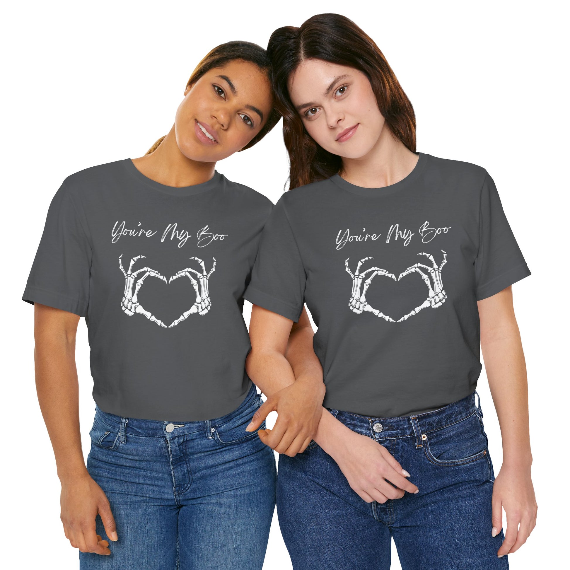 Cute "You're My Boo" Couples Halloween Shirt, Matching Tee for Boyfriend, Girlfriend, Husband, Wife, Holiday Gift, Skeleton Heart Design - Ivy Toller Designs