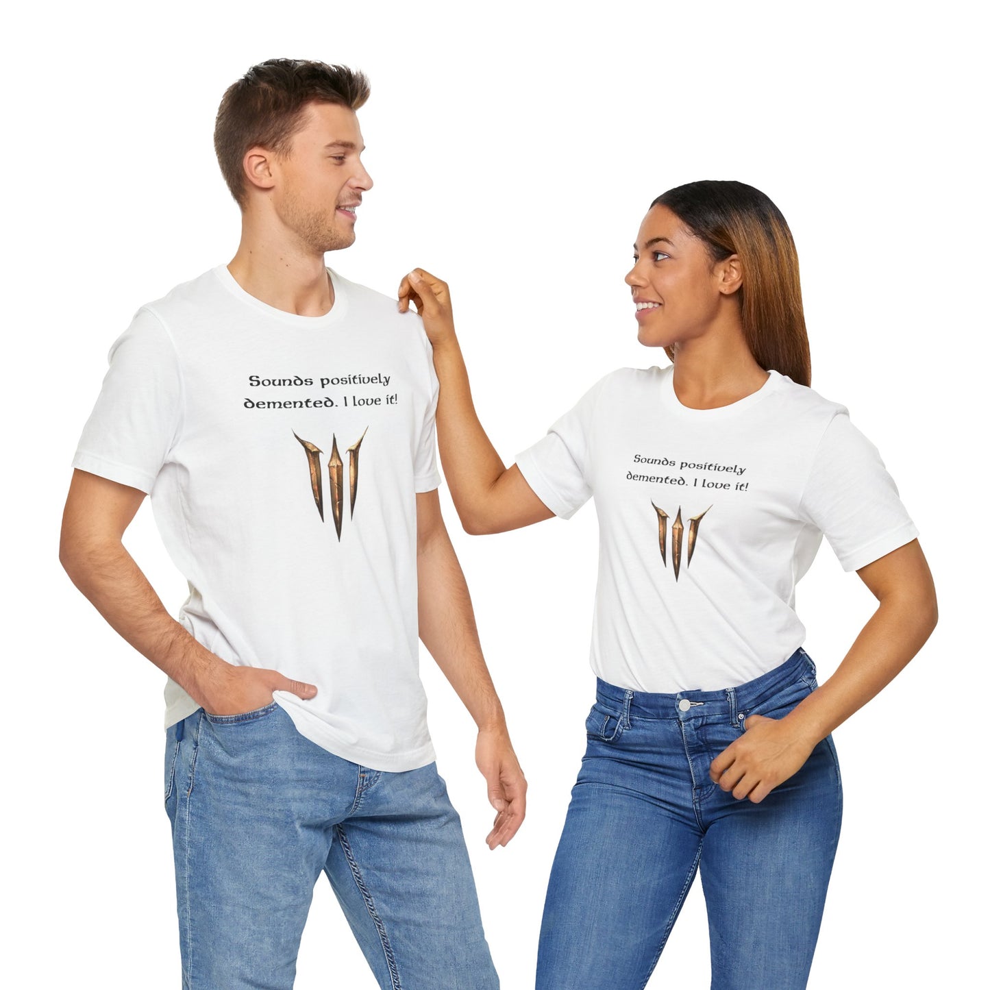 BG3 Astarion Tee: 'Sounds Positively Demented. I Love It!' Baldur's Gate 3 Unisex Shirt for Video Gamers, DND gifts, Dungeons and Dragons - Ivy Toller Designs